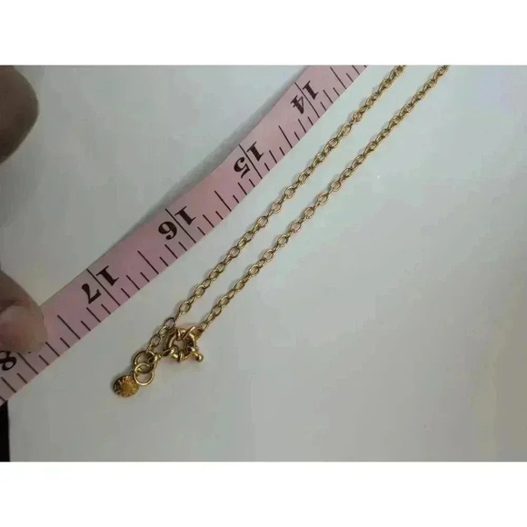 J Crew Gold Pink Beads Multi Beaded Station Necklace Approximately 16 Inches - Picture 4 of 5